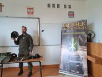 Żołnierz podczas wykładu