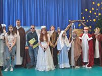 Aktorzy podczas jasełek