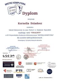 Finalistka Konkursu Informatycznego